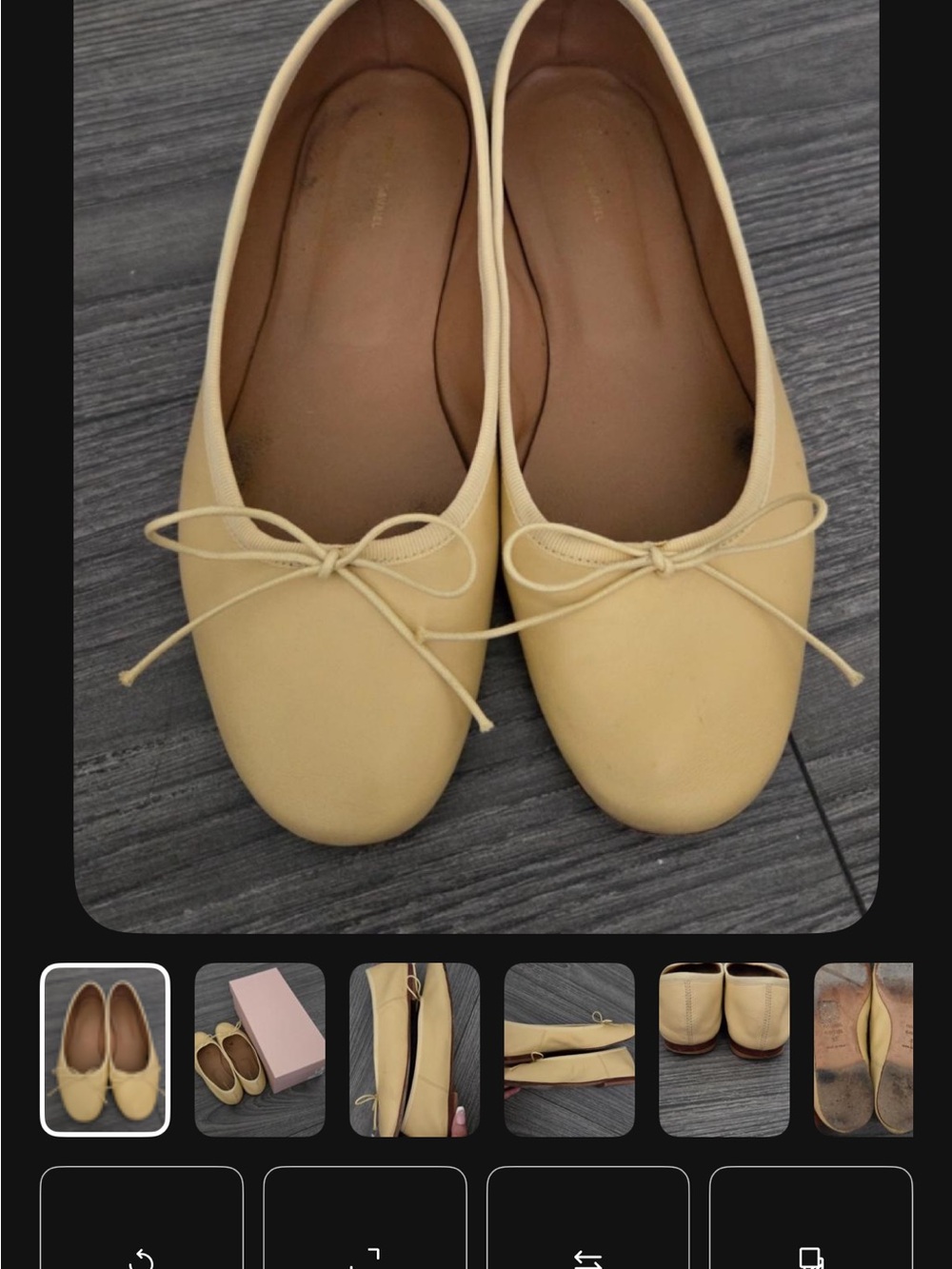 Mansur gavriel butter yellow ballet flats